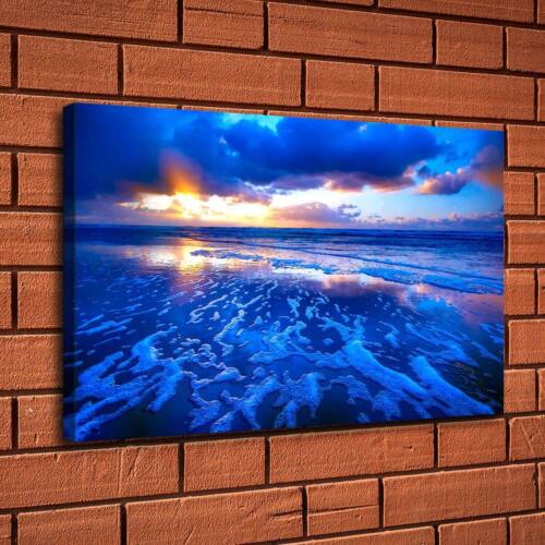 12"x20"Sunset Blue Ocean Landscape Home Decor HD Canvas Print Picture Wall Art 