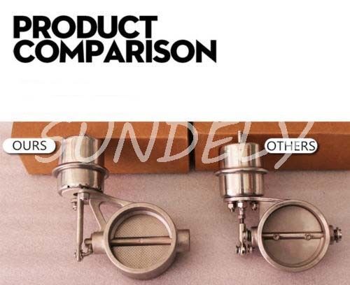 Stainless Steel Exhaust Control Valve Set Vacuum Actuator 2.5/" Style 63mm Pipe