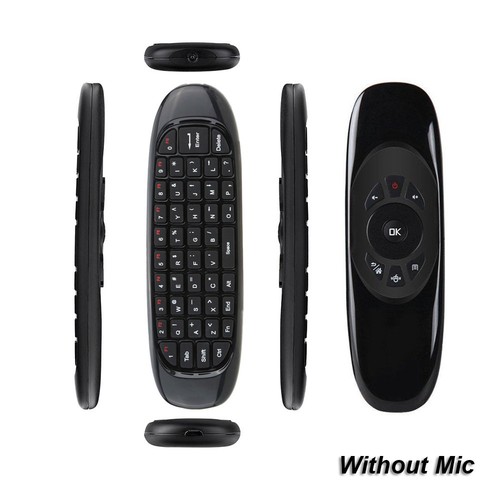 2.4GHz Wireless Air Mouse Mini Keyboard Remote Control With Mic for Smart TV PC