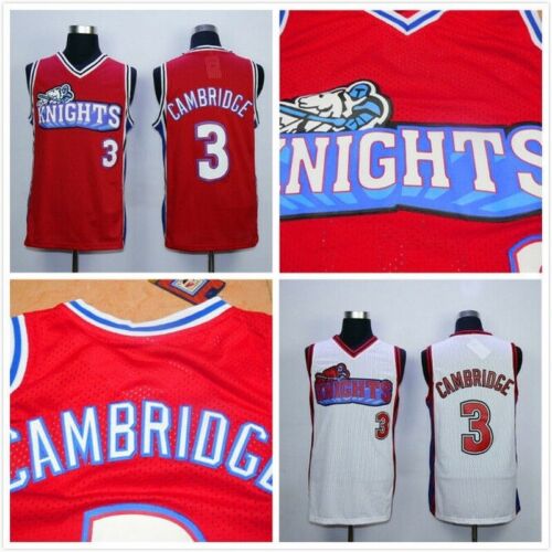 Like Mike Knight # 3 Cambridge Basketball Jerseys White Stitched Shirts New 