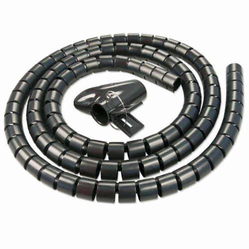 25mm Large Cable Wire Tidy Wrap PC Home Cinema TV  Organising Kit With Feeder