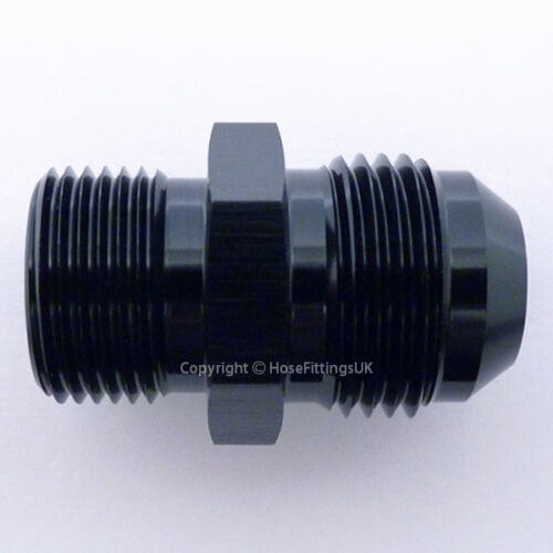 12 AN12 BLACK JIC Flare to M20x1.5 METRIC STRAIGHT MALE Hose Fitting Adapter AN 
