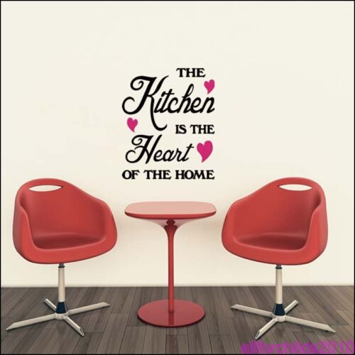 ART DECOR   DECAL THE KITCHEN IS THE HEART OF THE HOME wall  STICKER