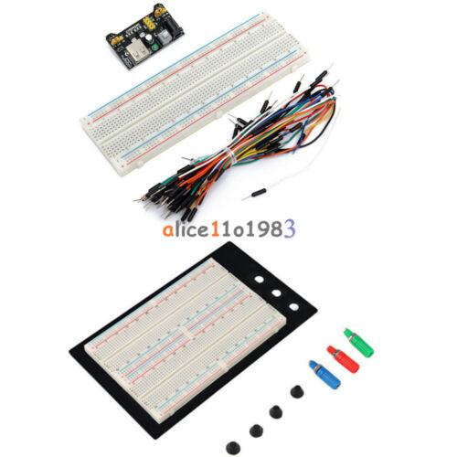 400/830 MB102 Point Breadboard 1660 Power Supply module W Jump Wire For Arduino