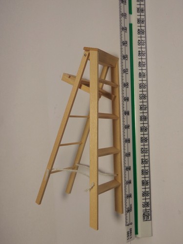 Escala 1:12 Acabado Natural Grande Madera Escalera Casa De Muñecas Miniatura Accesorios