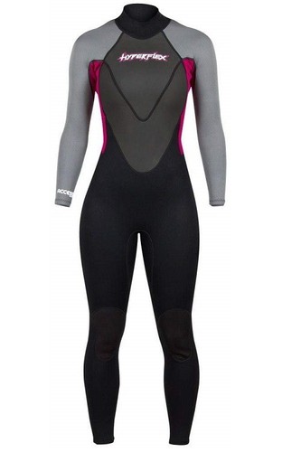 Flat-Lock Seams Hyperflex Women/'s Access Full Wetsuit 3//2mm Full Back Zipper