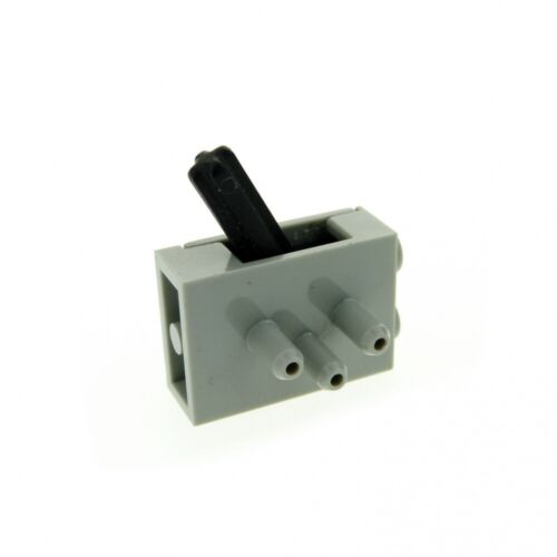1 x Lego Technic Pneumatic Schalter Ventil alt-hell grau 3 Wege Umschaltventil S 