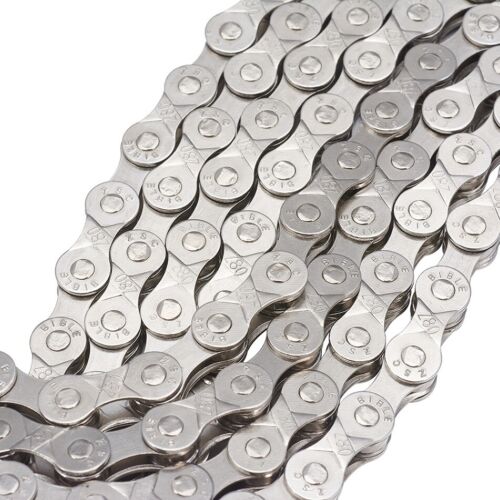 6 7 8 Speed Mountain Bike Road Bicycle Hybrid Chain 116 Links Silver-Plating 