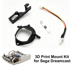 Mini Fan 3D Print Mount Kit Cooling Radiator For SEGA Dreamcast Gaming Console