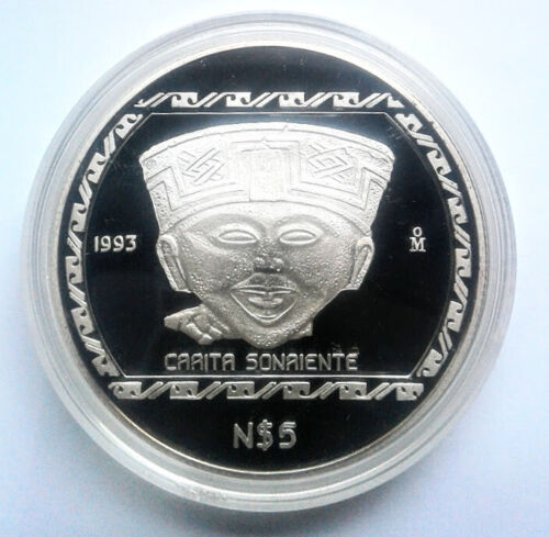 1993 Mexico 1 oz Silver Serie Veracruz  /"Carita Sonriente/" Proof coin