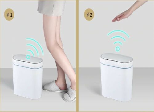 Smart Sensor Trash Can Automatic Bathroom Toilet Waterproof Narrow Seam