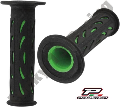 Progrip Gel Touch Dual Compound Grips Green pair to fit 22mm 7/8" handle bars 