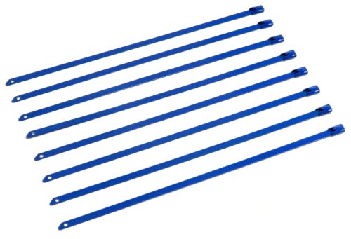 8/" UNIVERSAL STAINLESS STEEL CABLES ZIP TIES X4 BLUE