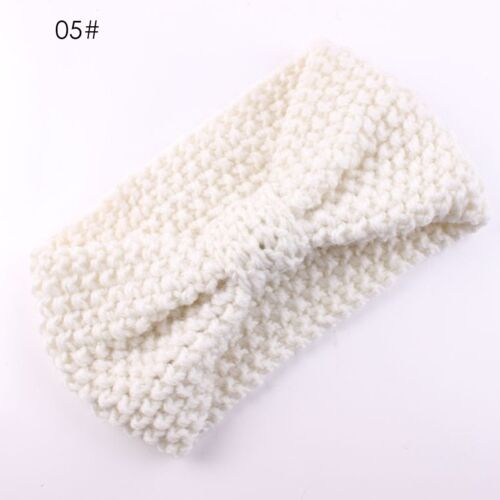 Kids Girl Baby Toddler Crochet Bow Headband Hair Band Accessories Winter Warm