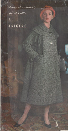 96 By /'Trigere/' 1956 Vintage Sewing Pattern COAT B36/"