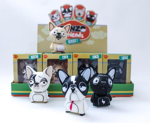 FULL SET OF 4 FONZO AND FRIENDS DESIGNER VINYL FIGURES BERTHA COCO LUCAS FONZO