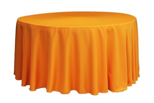 5 PACK 120" inch ROUND Tablecloth LOT Polyester 23 Colors SALE USA WEDDING ** 