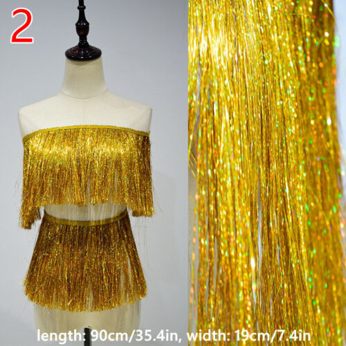 Shiny Tassel Fringe Trimming Decor Sew Craft Costume Dress DIY Handmade Material 