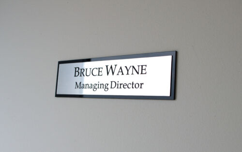10x40cm Personalised Office Wall Name Plate Custom Engraved Sign Plaque door