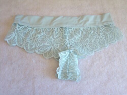 New VICTORIA&#039;S SECRET PINK Light Green Floral Lace Cheekster Panties
