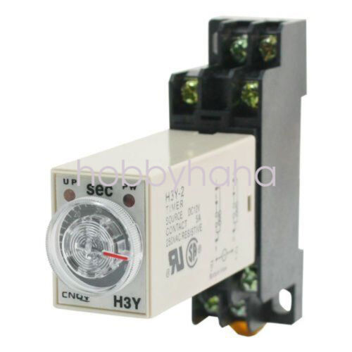 1pcs H3Y-2 DC 12V Delay Timer Time Relay 0-60 Seconds with Base