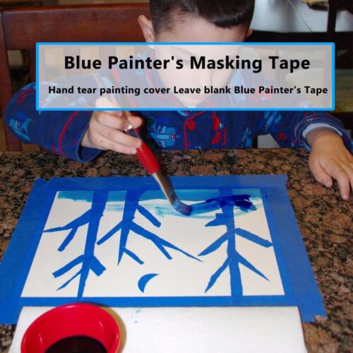 Blue Painters Tape Clean Release Trim Edge Finishing Masking，2"x55yds.12 Rolls 