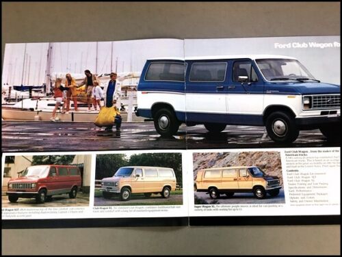 1986 Ford Club Wagon Van Original Sales Brochure Catalog