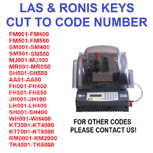 LAS /& RONIS Office Furniture Cabinet Desk Keys Cut To Code