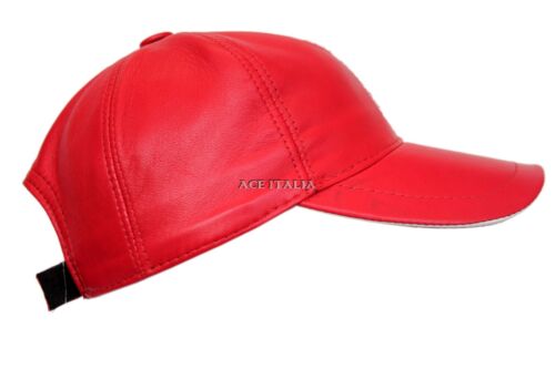 Nuevo Gorra De Béisbol Rojo Blanco número 1 para hombre de cuero verdadero Nappa señoras sombrero hiphop 