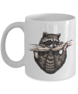 Raccoon Coffee Mug 11 Oz White 