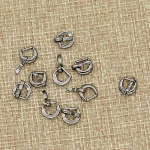 10pcs Mini Doll Belt Buckle Ultra Small Tri-glide Buckles for Doll Clothes Shoes 