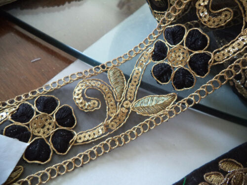 diverse edle Borten schwarz gold  zur Verarebeitung haute couture 1-6 Meter NEU 