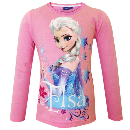 Girls t-shirt Frozen t-shirts Disney Anna and Elsa long sleeve crew neck 