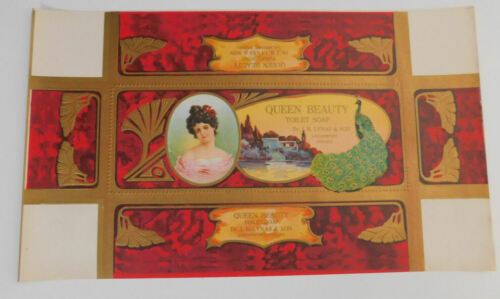 Vintage Queen Beauty Toilet Soap Package Label