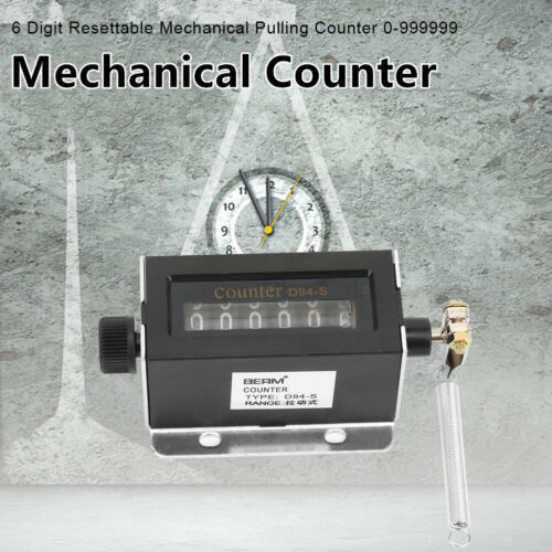 D94-S 6-Digit Resettable Mechanical High Quality Pulling Type Counter 0-999999