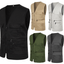 Mens Casual Waistcoat Camera Outdoor Travel Photographer Coat Sleeveless Jacket