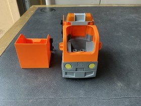 LEGO Duplo City Orange Garbage Recycling Truck #5637 W/ Extra Bin