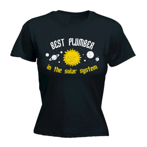 Mejor Plomero Sistema Solar Tee para Mujer Camiseta Trabajo Obrero Divertido Regalo De Cumpleaños 