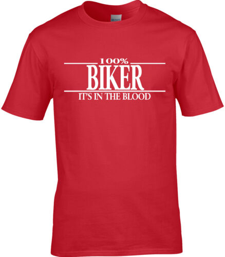 Biker T-Shirt 100% Rockabilly Motorbike Rock Metal Roll Gift Rocker Motorcycle