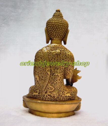 Old Tibetan Brass Buddhism Bodhisattva Sakyamuni Buddha Archaic Statue 