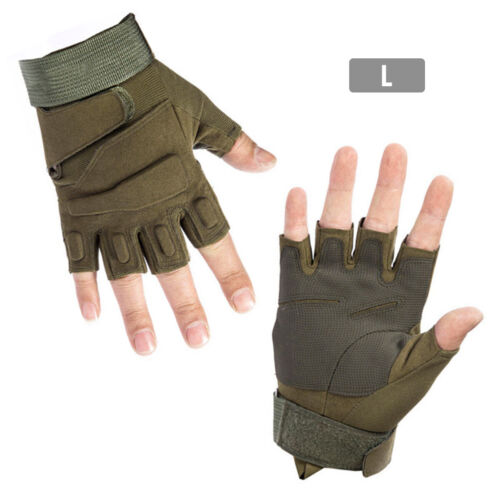 Tactical Half Finger Gloves Mens CS Army Military Combat Special Ops Fingerless