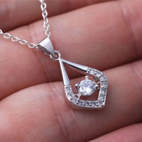 925 Sterling Silver Plating Fashion Women Crystal Pendant Jewelry Wholesale #4