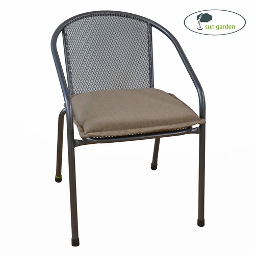 Sitzkissen mit Reißverschluss 47 x 46 cm in taupe braun Kissen für Gefechtsessel
