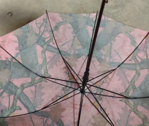 Realtree Pink Camo Quick release 45" Umbrella wood handle 