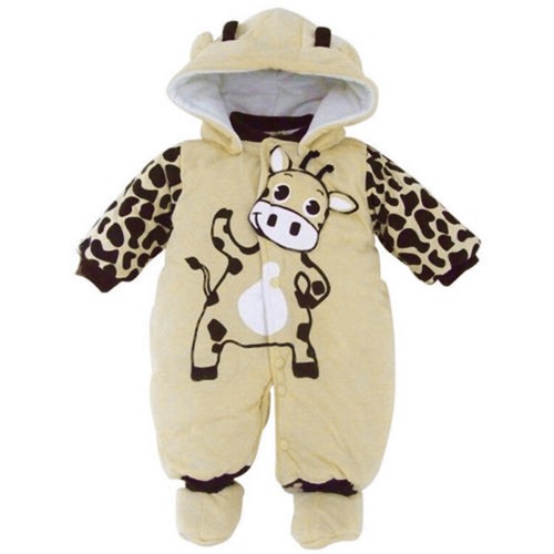 Newborn Baby Infant Winter Warm Romper Hooded Jumpsuit Bodysuit Outfit Clothes