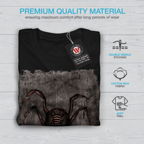 Wellcoda Spider Bite Beast Mens Long Sleeve T-shirt Creep Graphic Design 