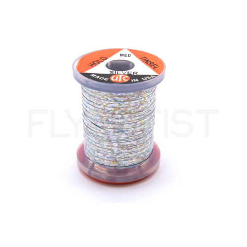 Silver or Gold Fly Tying Material NEW! 3 Sizes UTC FLAT HOLOGRAPHIC TINSEL