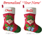 Medias de Navidad Rojo Personalizadas Con Tu Nombre Niños Niños Navidad Santa Saco 