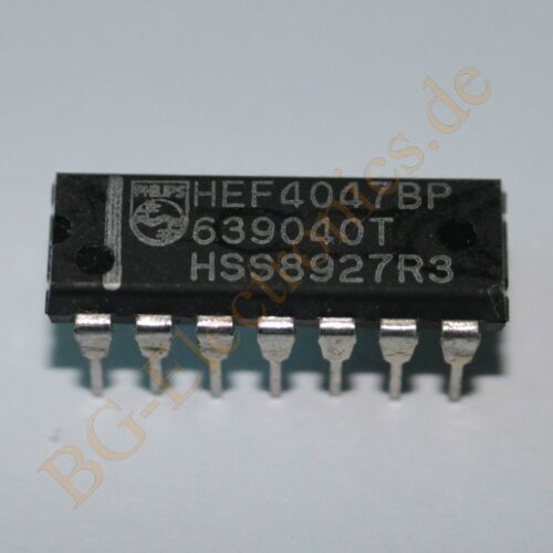 2 x HEF4047BP Monostable/astable multivibrator Philips DIP-14 2pcs 