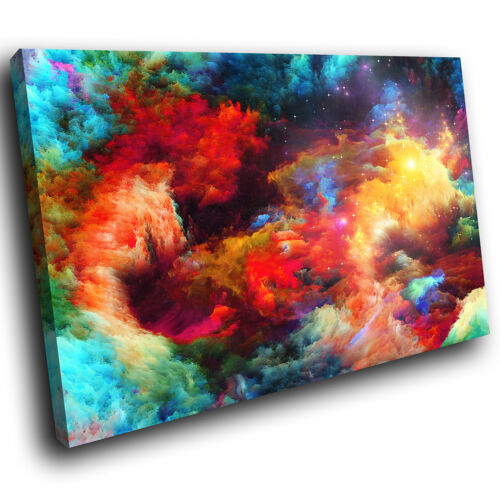 AB362 Colourful Stars Cool Modern Abstract Canvas Wall Art Large Picture Prints 